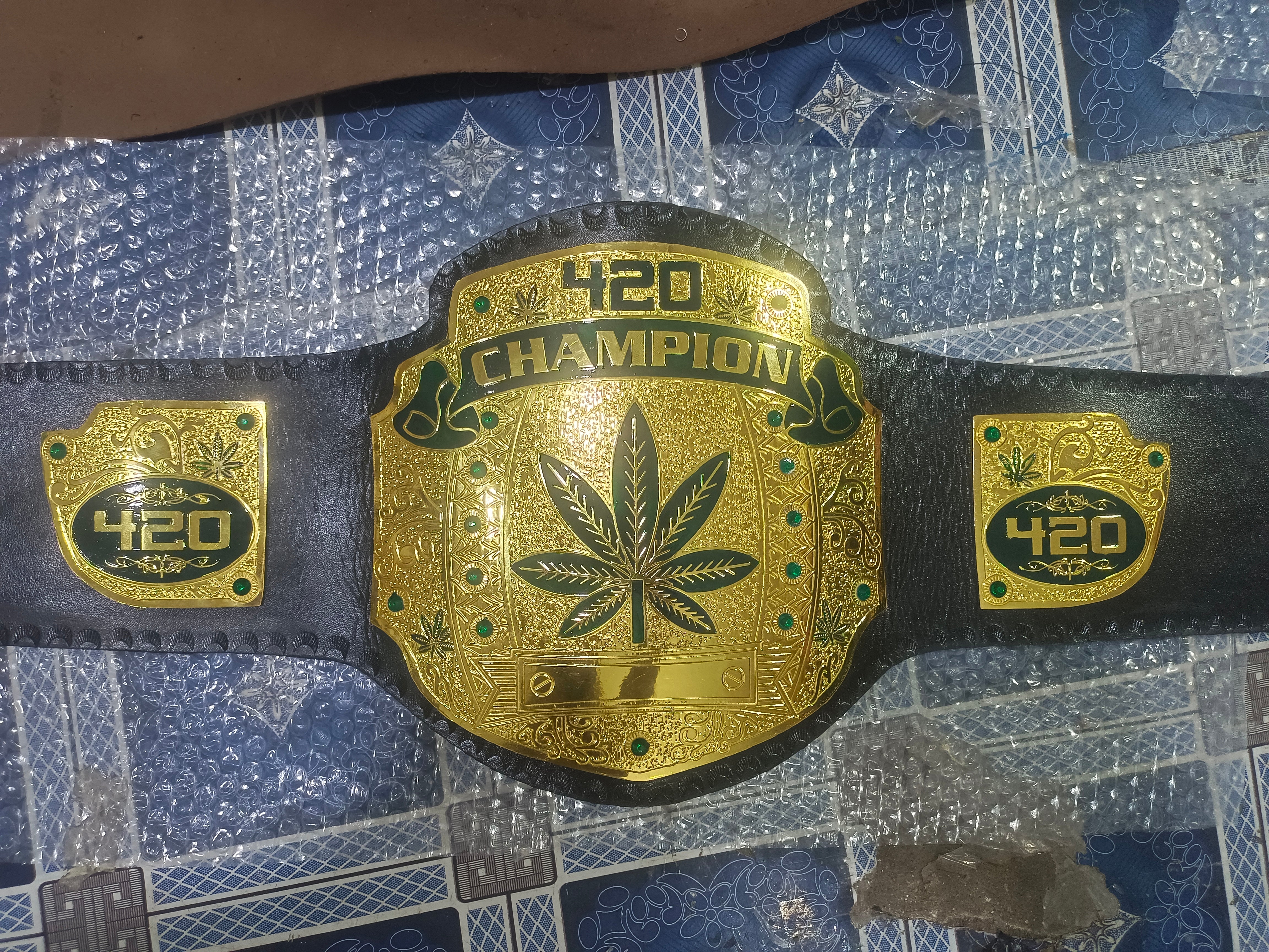 420 Championship Belt – Weed World Wrestling Edition