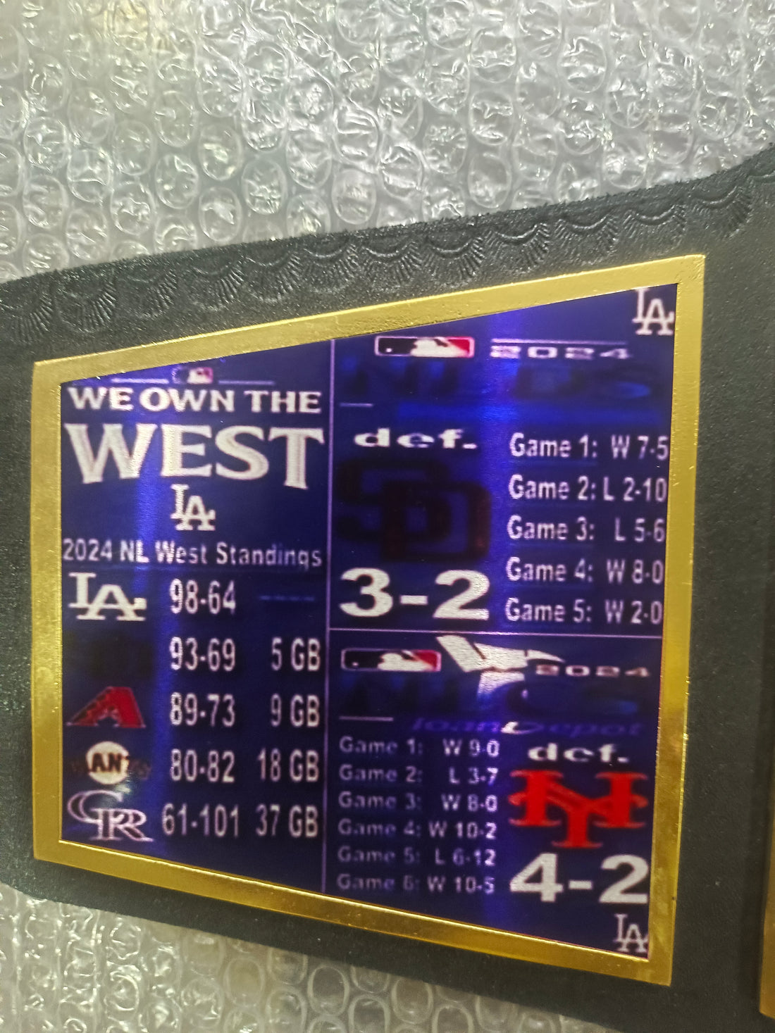 Los Angeles Dodgers 2024 MLB World Series Champions Championship Belt