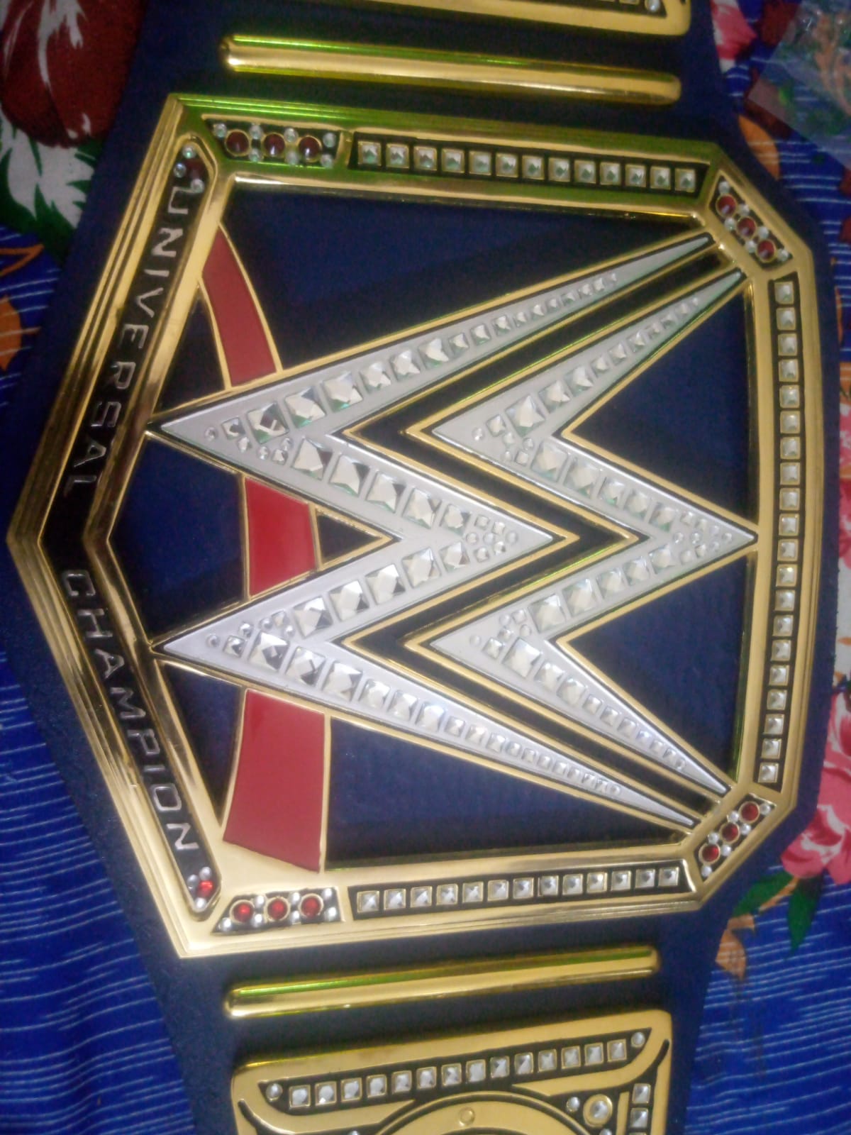 Roman Reigns WWE Autographed Universal Championship Blue Strap Replica Title Belt