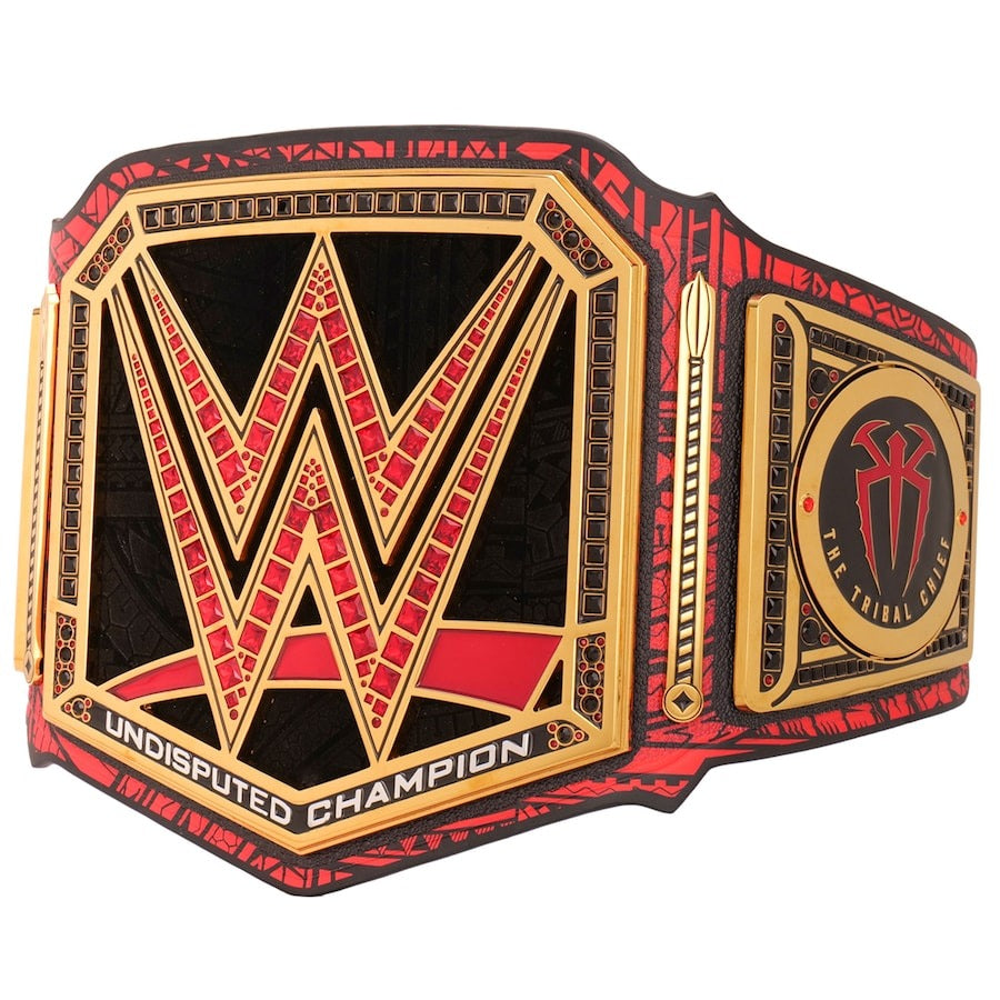 Roman Reigns 1,316 Days Signature Series replica WWE Championship Belt in red and gold design