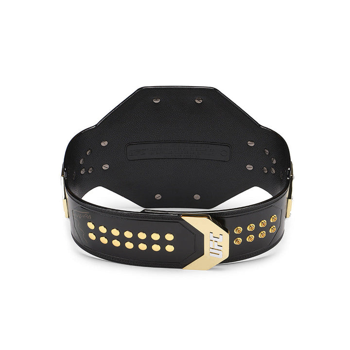 UFC legacy replica belt by Championship Belts Online with black leather and gold accents