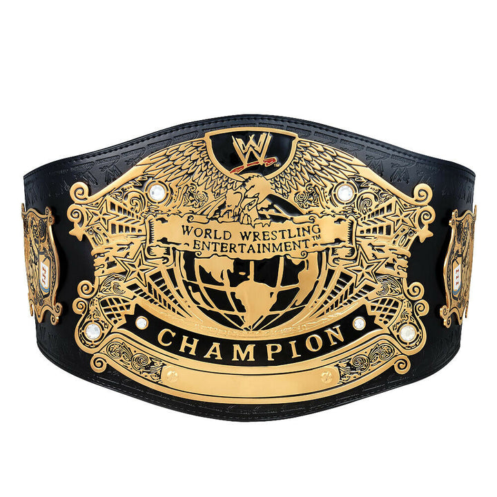 World Wrestling Entertainment replica belt WWE Championship with gold eagle and black leather strap
