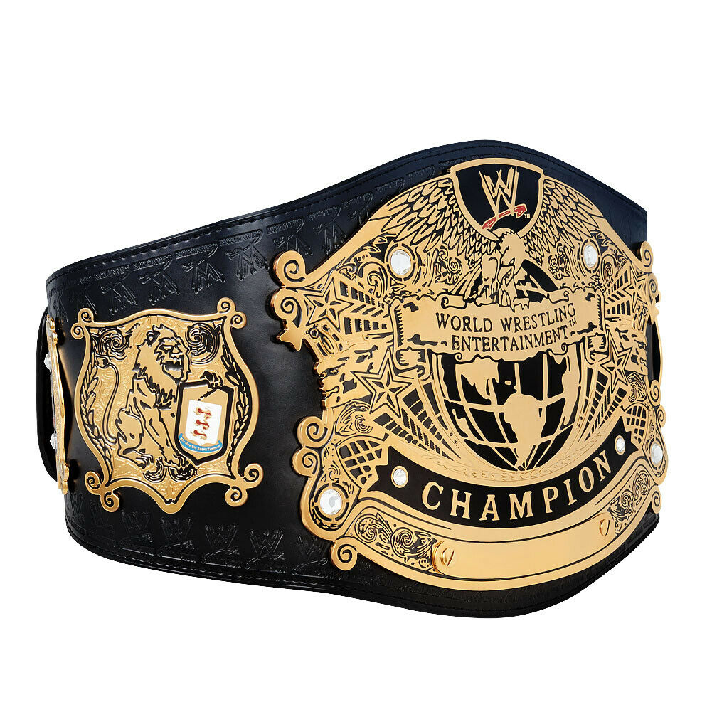 World Wrestling Entertainment replica belt WWE Championship belt with gold plates and black leather strap